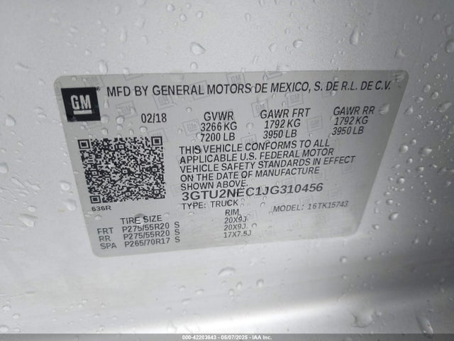 3GTU2NEC1JG310456 GMC l83 -spark ignited direct injection, variable valve timing, afm, e85 max, alum