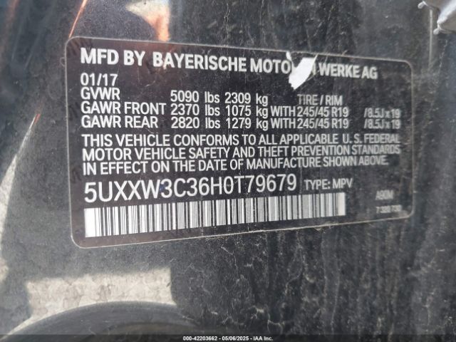 2017 BMW X4 5UXXW3C36H0T79679 Photo 8