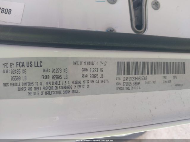 1C4PJMCS3HD235562 Jeep Cherokee Latitude 4x4