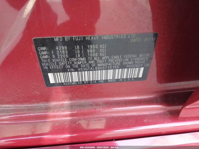 4S3GTAL68H3710155 Subaru na