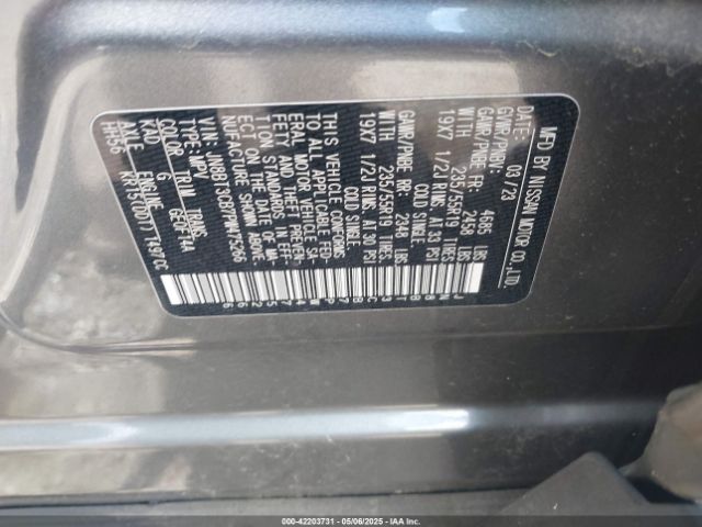 JN8BT3CB7PW475266 Nissan Rogue Sl Intelligent Awd