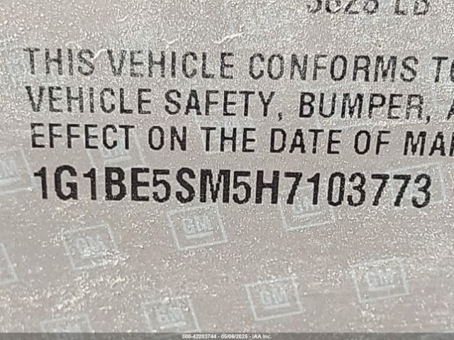 2017 CHEVROLET CRUZE 1G1BE5SM5H7103773 Photo 8