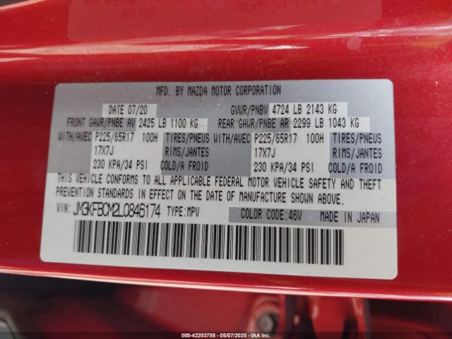 2020 MAZDA CX-5 JM3KFBCM2L0846174 Photo 8