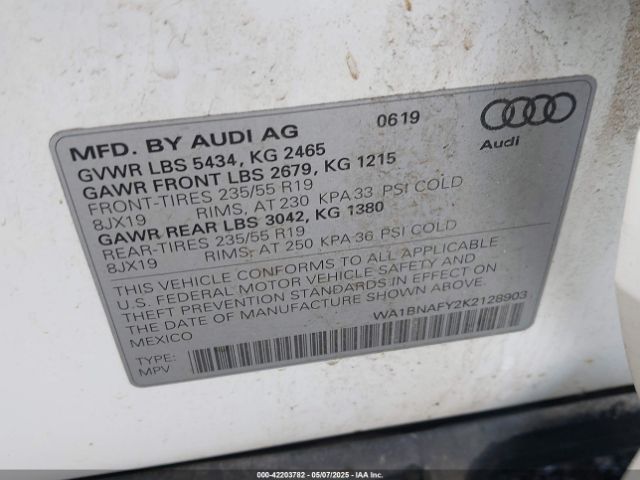 WA1BNAFY2K2128903 Audi Q5 45 Premium