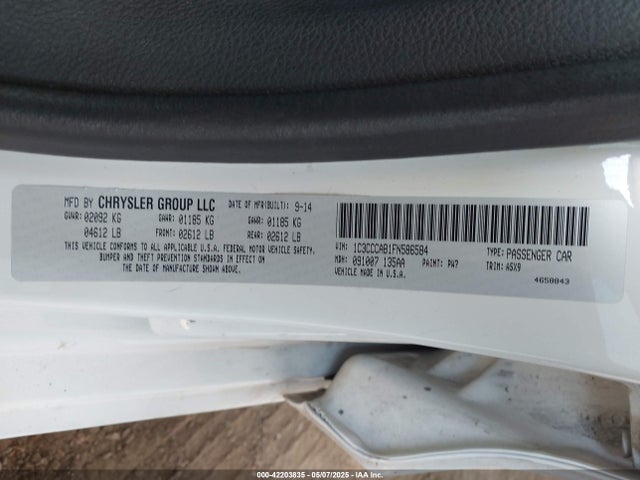 Chrysler 2015 2015 1C3CCCAB1FN586584 Image 9
