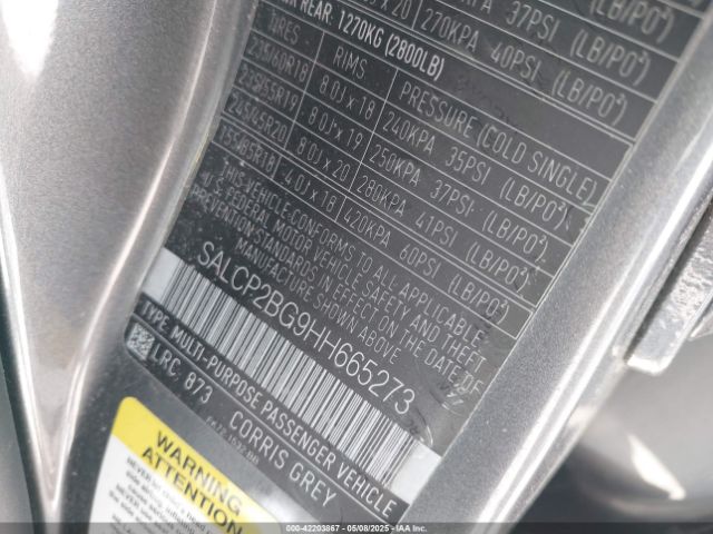 2017 LAND ROVER DISCOVERY SPORT SALCP2BG9HH665273 Photo 8