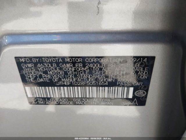 JTHBF1D2XF5051654 Lexus IS 250