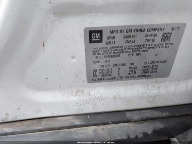 2022 CHEVROLET TRAX KL7CJLSM4NB500909 Photo 8