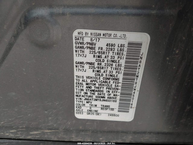 Nissan ROGUE SV 2018 JN8AT2MT8JW450168 Image 9