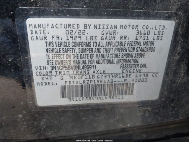 2022 NISSAN KICKS 3N1CP5BV9NL495911 Photo 8