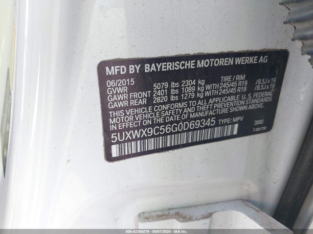 5UXWX9C56G0D69345 BMW X3 Xdrive28i