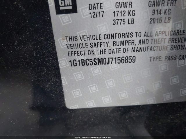 1G1BC5SM0J7156859 Chevrolet Cruze Ls Auto