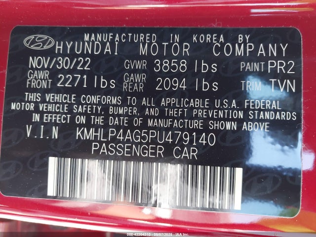 Hyundai mpi nu pe 2023 KMHLP4AG5PU479140 Image 9