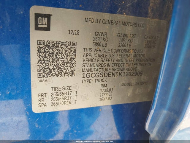 1GCGSDEN0K1202905 Chevrolet lg2 - di: direct injection, vvt: variable valve timing, alum, var2, gen2