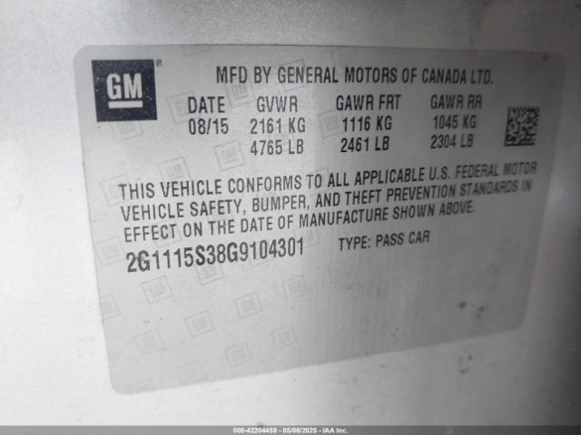 2G1115S38G9104301 Chevrolet Impala 2lt