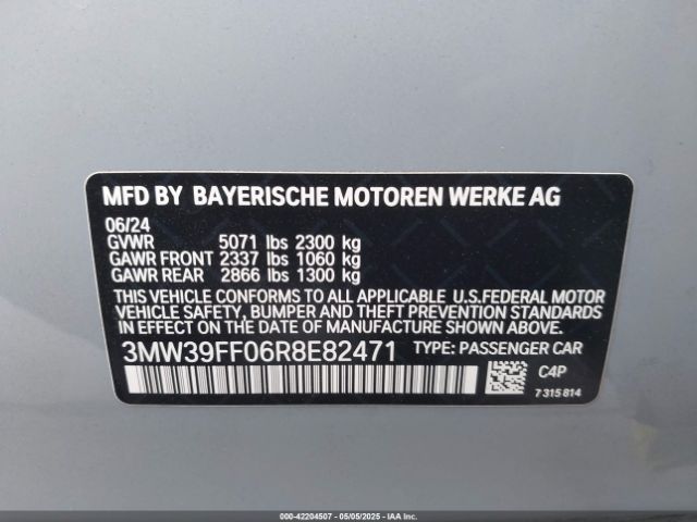 2024 BMW 3 SERIES 3MW39FF06R8E82471 Photo 8