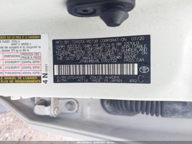 2020 TOYOTA C-HR JTNKHMBX8L1092732 Photo 8