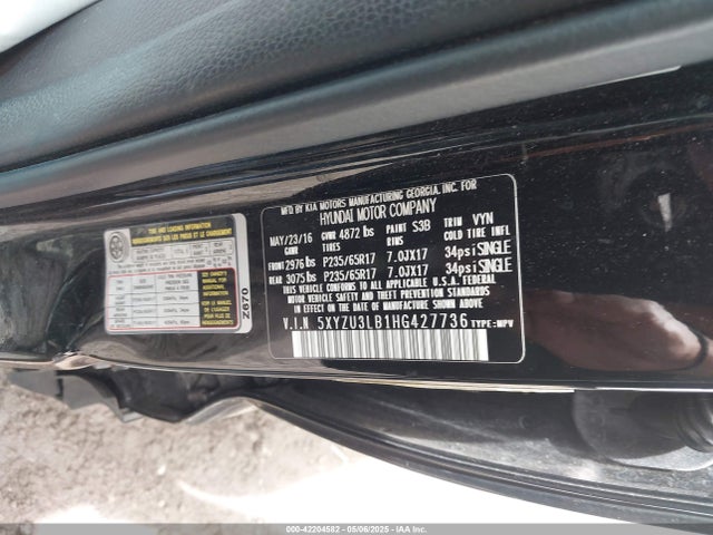 5XYZU3LB1HG427736 Hyundai Santa Fe Sport 2.4l