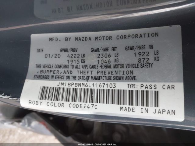 JM1BPBNM6L1167103 Mazda Mazda3 Hatchback Premium Package