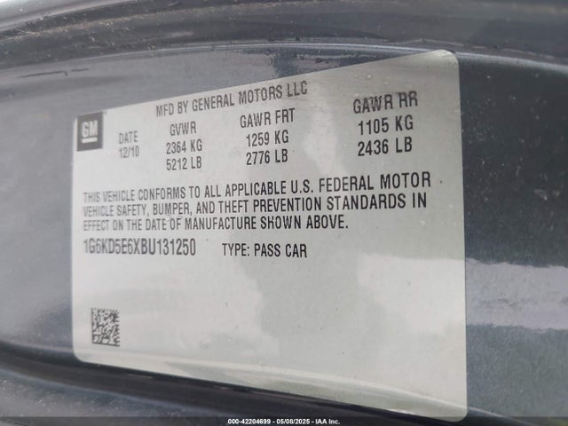 2011 CADILLAC DTS 1G6KD5E6XBU131250 Photo 8