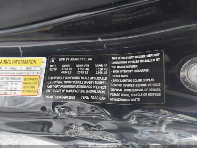 W04WT3N5XGG072858 Buick Cascada Premium