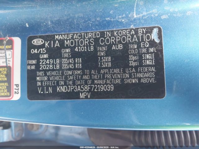 KNDJP3A58F7219039 KIA SOUL +