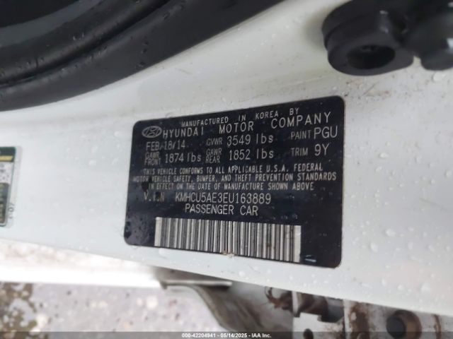 KMHCU5AE3EU163889 Hyundai ACCENT SE