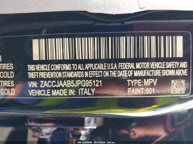 ZACCJAAB5JPG95121 Jeep 2018