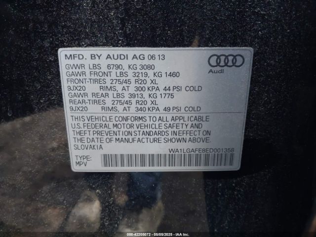 WA1LGAFE8ED001358 Audi Q7 3.0t Premium