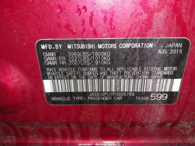 JA32U2FU7FU026789 Mitsubishi LANCER ES