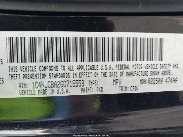 2016 JEEP COMPASS 1C4NJCBA2GD715553 Photo 8