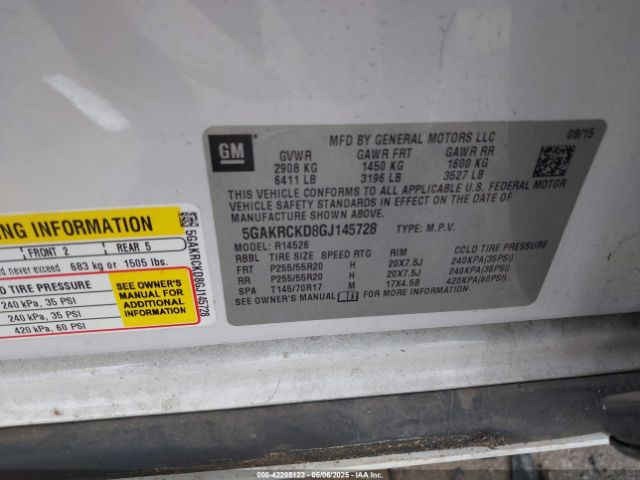 5GAKRCKD8GJ145728 Buick Enclave Premium