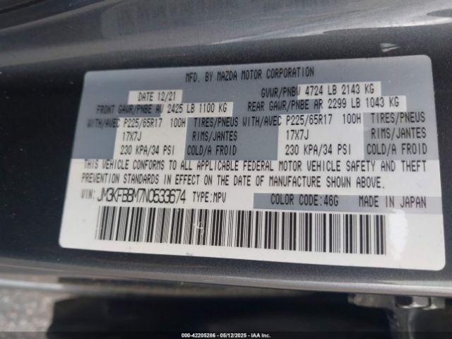 JM3KFBBM7N0533674 Mazda Cx-5 2.5 S Select