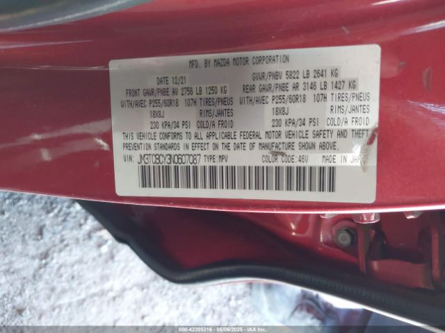 2022 MAZDA CX-9 JM3TCBCY3N0607087 Photo 8