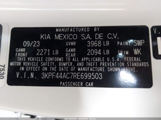 3KPF44AC7RE699503 KIA FORTE GT
