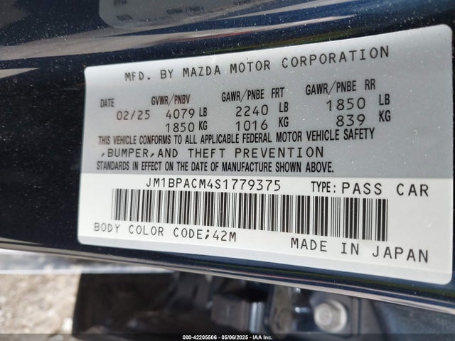 Mazda Mazda3 2.5 S Preferred 2025 JM1BPACM4S1779375 Image 9