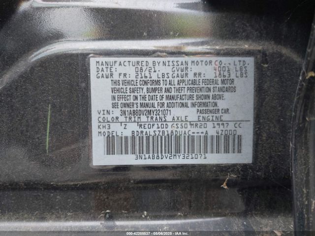 2021 NISSAN SENTRA 3N1AB8DV2MY321071 Photo 8
