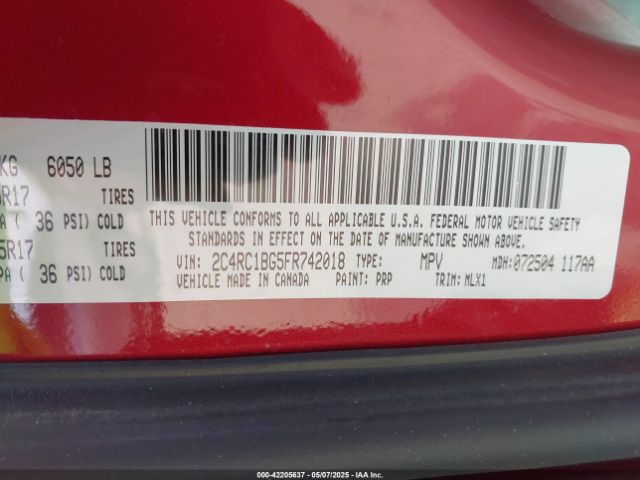 2015 CHRYSLER TOWN & COUNTRY 2C4RC1BG5FR742018 Photo 8