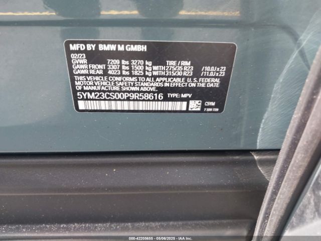 5YM23CS00P9R58616 BMW Xm