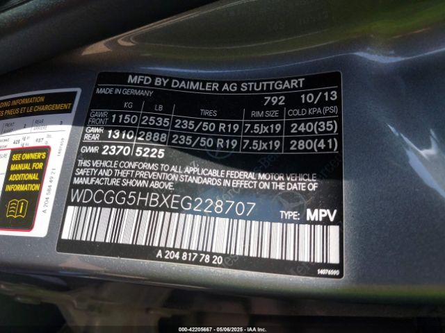2014 MERCEDES-BENZ GLK 350 WDCGG5HBXEG228707 Photo 8