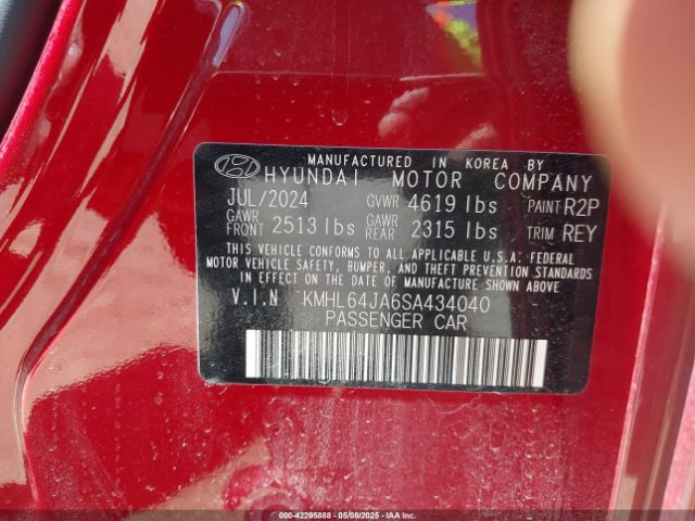 KMHL64JA6SA434040 Hyundai SONATA SEL