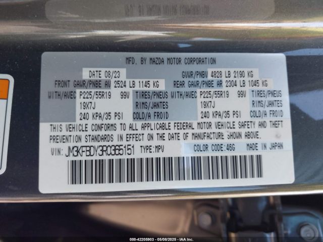 JM3KFBDY3R0365151 Mazda Cx-5 2.5 Turbo Premium