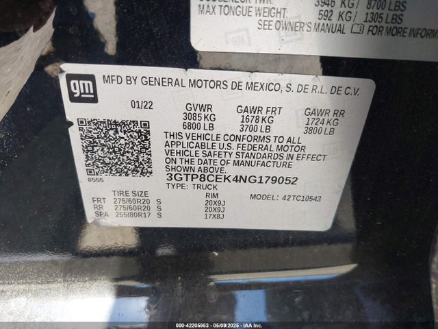3GTP8CEK4NG179052 GMC Sierra 1500 Limited 2wd  Short Box Elevation