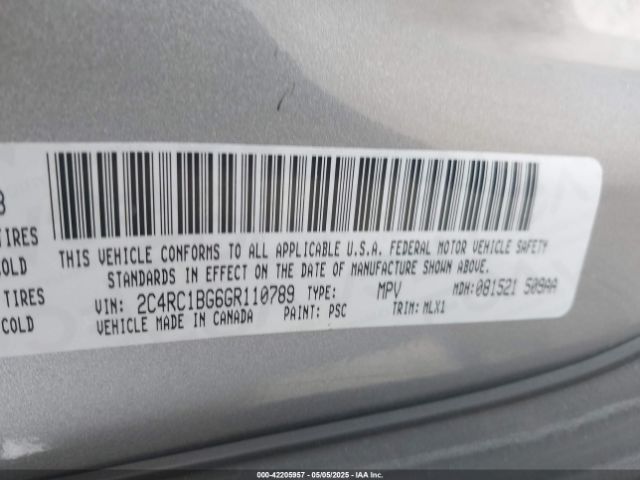2016 CHRYSLER TOWN & COUNTRY 2C4RC1BG6GR110789 Photo 8