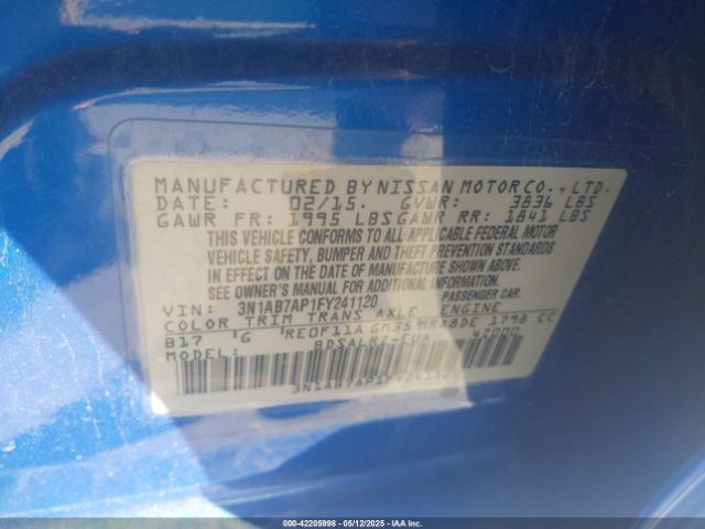 3N1AB7AP1FY241120 Nissan SENTRA SR