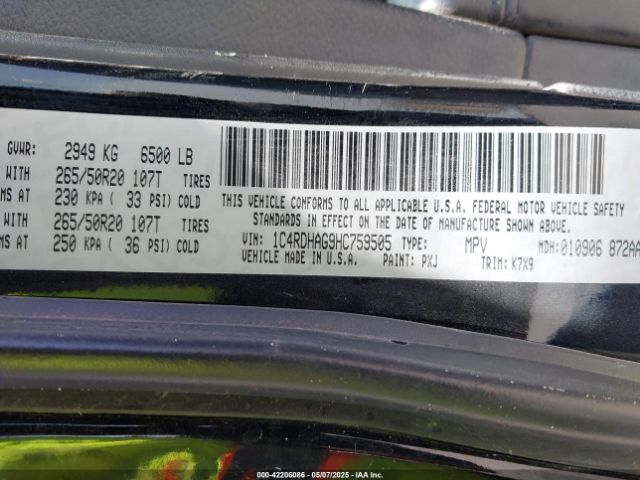 2017 DODGE DURANGO 1C4RDHAG9HC759505 Photo 8