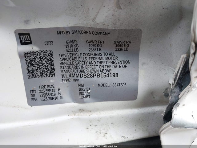 KL4MMDS28PB154198 Buick Encore Gx Select Fwd