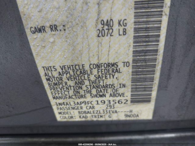 1N4AL3AP9FC193562 Nissan Altima 2.5 S