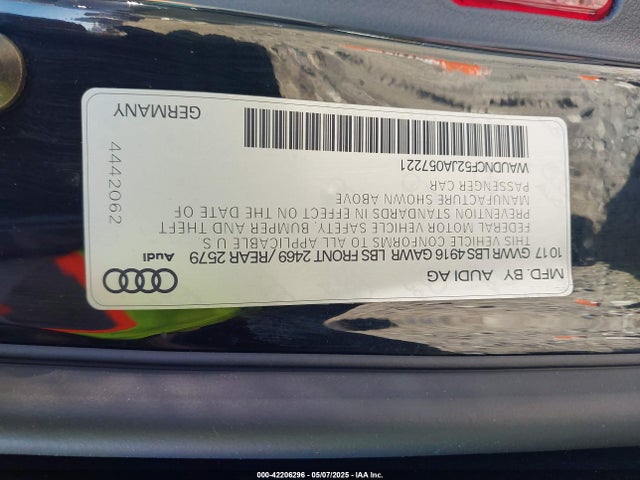 WAUDNCF52JA057221 Audi 2018