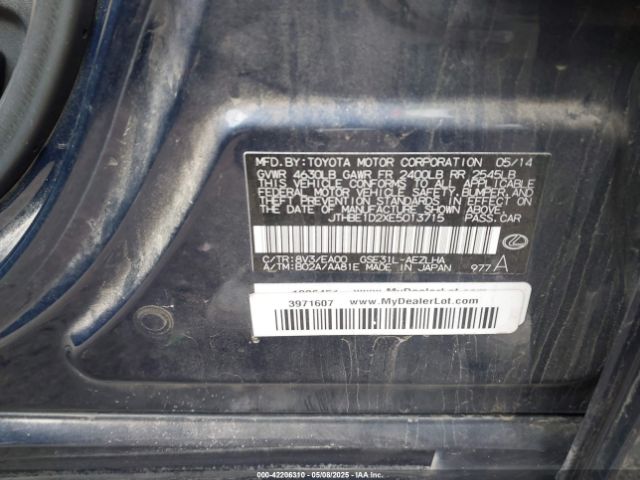 JTHBE1D2XE5013715 Lexus IS 350